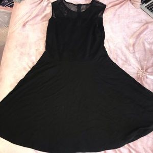 Black knee length dress